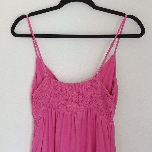 Tabitha Brown/Target Women's Linen Maxi Tiered Slip Dress Size S Pink Colorblock - Picture 5 of 10